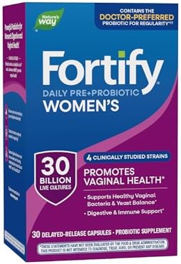 Nature's Way Fortify Women’s Probiotic 30 Billion CFU, 30 ct | Daily Multi-Strain Probiotic for Digestive, Vaginal, and Immune Support*
