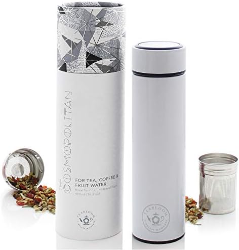Teabloom - The ORIGINAL All-Brew Travel Tumbler & Thermos | OPRAH’s Favorite | 16oz/480ml Stainless Steel Insulated Water Bottle/Tea Flask/Cold Brew Coffee Mug