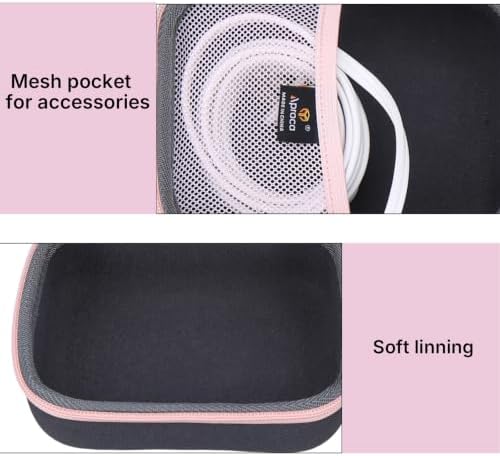 Aproca Case Compatible with Cricut EasyPress Mini Heat Press, Storage Portable Bag for Machine and Accessories -Black with Red Zipper (Case Only)