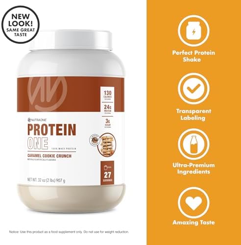 NutraOne ProteinOne Whey Protein Promote Recovery and Build Muscle with a Protein Shake Powder for Men & Women (Chocolate PB Cup, 5 LB)