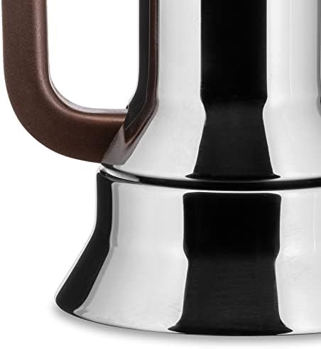 Alessi 9090/3 - Design Stovetop Espresso Coffee Maker, 18/10 Stainless Steel, Mirror Polished, 3 cups