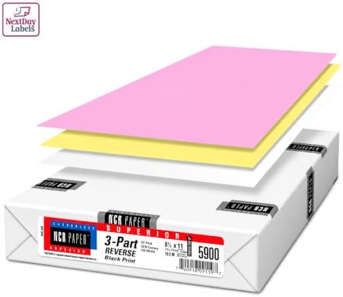 NextDayLabels Carbonless NCR Paper, 2 Part Reverse #5887, 8.5" x 11"