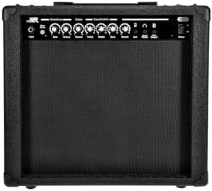 Monoprice 1x10 Guitar Combo Amplifier - Black 40-Watt, Spring Reverb, 10-Inch 4-Ohm Speaker, High & Low Inputs, Headphone Output - Stage Right Series