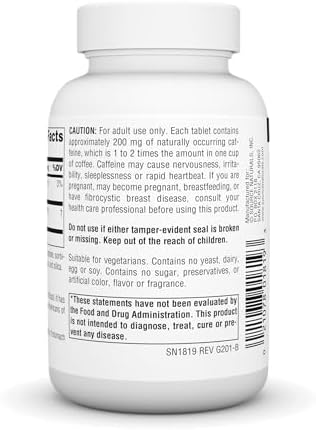 Source Naturals Guarana Energizer, 900 mg -100 Tablets | Energy Booster
