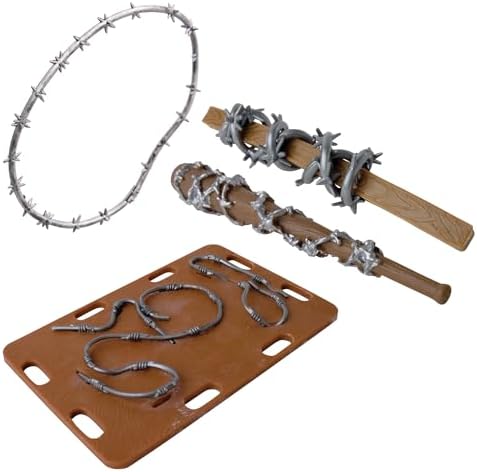 Barbed Wire Accessory Set for Wrestling Action Figures | Create Hardcore Wrestling Figure Matches with a Barbed Wire Board, Wire Piece