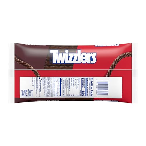 TWIZZLERS Twists, Chocolate Flavor (12-Ounce Bag) | Chocolate flavored TWIZZLERS Twists in a resealable bag for candy bowls, parties and movie nights.