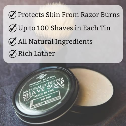MNSC Mountain Man Artisan Small Batch Shave Soap for a Naturally Better Shave - Smooth Shave, Hypoallergenic, Prevent Nicks, Cuts, and Razor Burn
