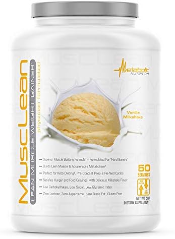 Metabolic Nutrition - Musclean - Milkshake, Whey High Protein Meal Replacement, Maintenance Nutrition, Low Carb, Keto Diet, Digestive Enzymes, Chocolate, 2.5 Pound (25 ser)