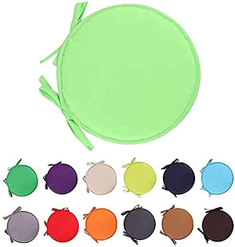 Indoor/Outdoor Chair Pads Round Seat Cushions Garden Patio Home Cushions - Diameter 38cm (2pcs,Red)
