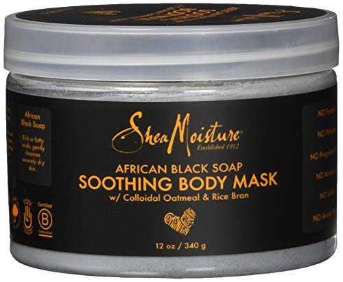 Shea Moisture African Black Soap Soothing Body Mask, 12 Ounce