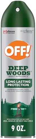 OFF! Deep Woods Insect Repellent Aerosol, Bug Spray with Long Lasting Protection from Mosquitoes and Ticks, 6 oz