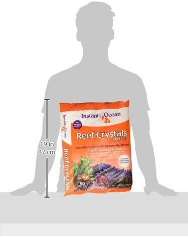 Instant Ocean Reef Crystals Reef Salt For 50 Gallons, Enriched Formulation For aquariums