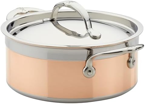 Hestan - CopperBond Collection - 100% Pure Copper Soup Pot, Induction Cooktop Compatible, 3 Quart
