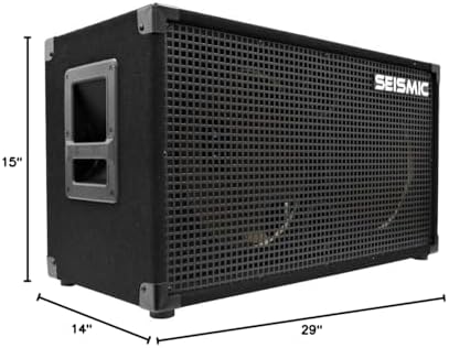Seismic Audio - Empty 212 Guitar Speaker Cabinet - 2x12 PA/DJ PRO Audio - Loaded with Everything but Speakers. Includes Grill, Wire, Jack Plates