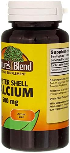 Nature's Blend Oyster Shell Calcium 500 mg 100 Tabs (1683)