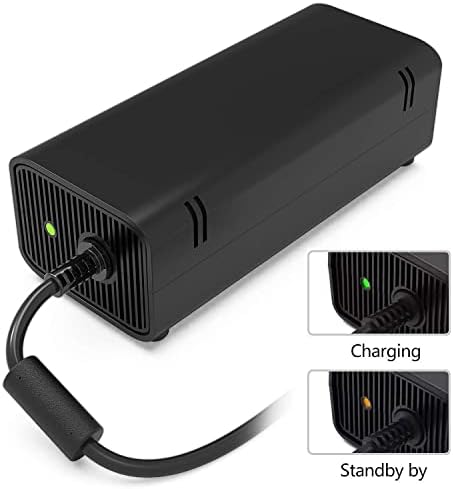 Power Supply for Xbox 360 Slim AC Adapter, Non-OEM Replacement, Global Voltage, LED Indicator, 135W, 12V-10.83A