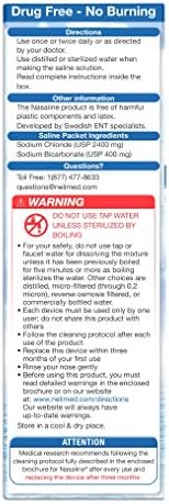 Squip Nasaline Nasal Rinsing Kit with 50 Premixed Saline Packets