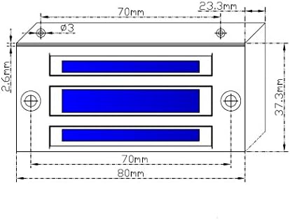 AGPtek 60kg Fail-Safe Electric Magnetic Lock for Door Access Control System | 130LBs Holding Force, NC fail-safe Mode, Low Power, Indoor Door Entry