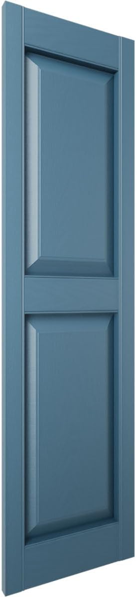 Mid America 00021247002 Standard Size Williamsburg Double Panel Vinyl Shutters, w/Installation Shutter-Lok's & Matching Screws (Per Pair), 002, 12"W x 47"H, Black