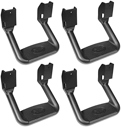 Bully BBS-1103-2 Black Powder Coated Aluminum Universal Fit Truck Side Step Set of 4 for Trucks from Chevy (Chevrolet), Ford, Toyota, GMC, Dodge RAM