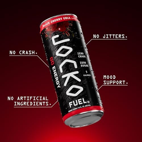 Jocko Fuel GO Energy Drinks, Sour Apple, 12 oz | 12 Pack