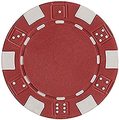 DA VINCI 50 Clay Composite Dice Striped 11.5 Gram Poker Chips, Choose from 11 Colors