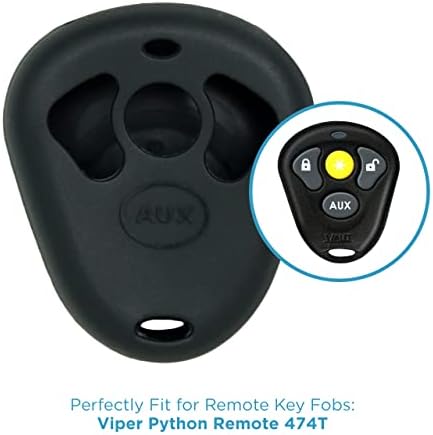 Replacement for New Silicone Cover Protective Case for Viper Python Remote 474T- Black