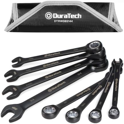 DURATECH 144-P Ratcheting Combination Wrench Set, 2.5° Swing Arc, SAE
