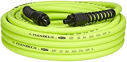 Flexzilla Open Face Retractable Air Hose Reel, 3/8 in. x 50 ft., Heavy Duty, Lightweight, Hybrid, ZillaGreen - L8611FZ