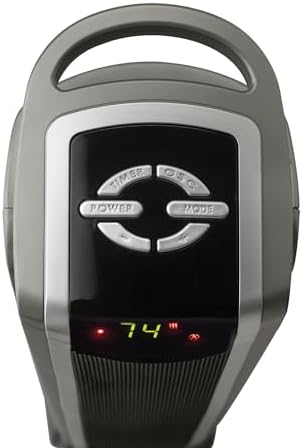 Lasko Oscillating Digital Ceramic Tower Space Heater - 29” - 5586 - Black | Built-In Handle, For Large Rooms, Cool Touch Housing, Overheat Protection Adjustable Thermostat, Timer, Remote, 1500W