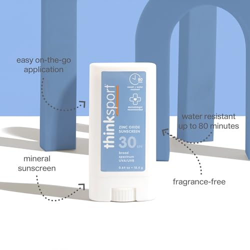 Thinksport Mineral Sunscreen SPF 50+ Zinc Oxide, Water Resistant, 3 Fl Oz