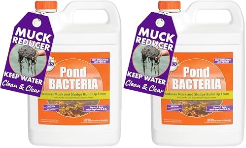 PondWorx Pond Bacteria - Formulated for Large Ponds, Water Features and Safe for Koi - Gallon