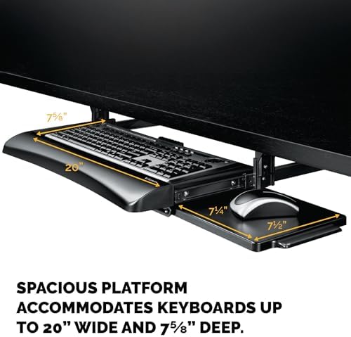 Fellowes Office Suites Underdesk Keyboard Drawer, Black/Silver (9140305)