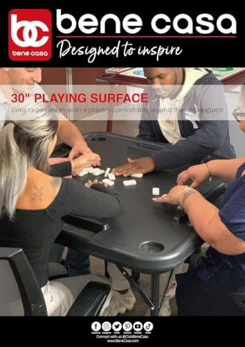 Benecasa Blow Mold Domino Game Table