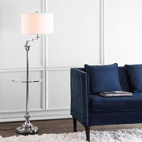 JONATHAN Y Cora 60" Metal Swing Arm Floor Lamp, Oil Rubbed Bronze/Clear