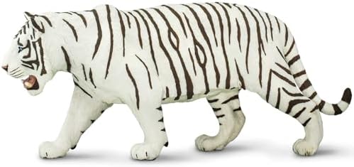 Safari Ltd. White Siberian Tiger Figurine - Detailed 10" Plastic Model Figure - Fun Educational Toy for Boys, Girls & Kids Ages 3+