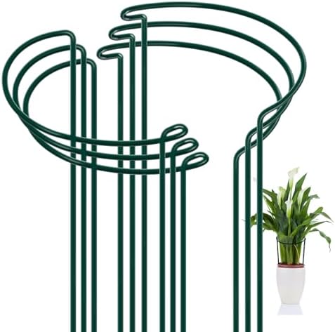 FEED GARDEN Peony Cages and Supports, 6 Pack Plant Support Stakes for Outdoor & Indoor Plants