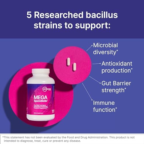 Microbiome Labs MegaSporeBiotic Daily Probiotic for Women + Men, 60 Ct