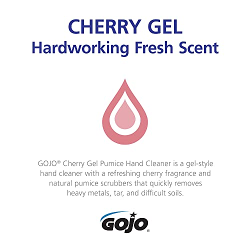 Gojo Cherry Gel Pumice Hand Cleaner, Pump Bottle, 1ct x 1 Gal - 2358-02