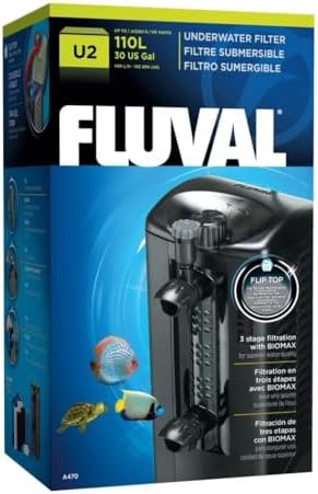 Fluval U4 Underwater Filter, Freshwater and Saltwater Aquarium Filter, A480,Black