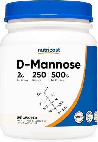 Nutricost D-Mannose Powder 500 Grams (250 Servings) Gluten Free, Vegan | GMO-Free