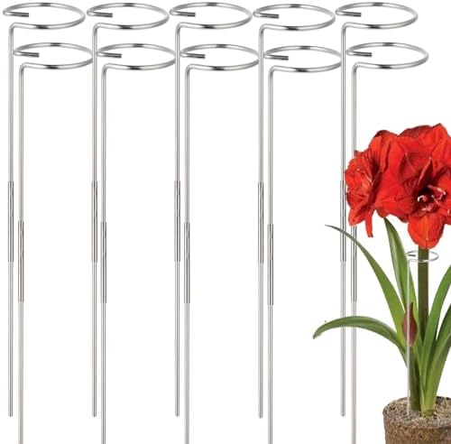 30 Inch Or 16 InchPlant Stakes for Flowers - 5 Pack, Adjustable Height