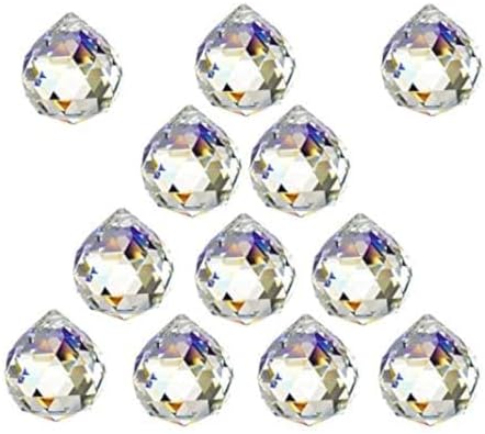 12 Pcs Crystal Ball Prism Suncatcher 30mm Rainbow Pendants Maker | Clear Glass Crystal Ball Prism, Hanging Crystals Prisms for Windows, for Feng Shui