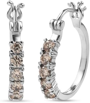 Champagne Cubic ZirconiaEarrings in Stainless Steel