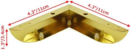 Bitray Metal Sofa Leg 2 Inch Height L Shape Furniture Leg Gold Sofa Legs Table Cabinet Cupboard Couch Leg Furniture Feet Replacement - 4pcs