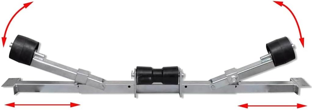 vidaXL Boat Trailer Bottom Support Bracket with Keel Rollers