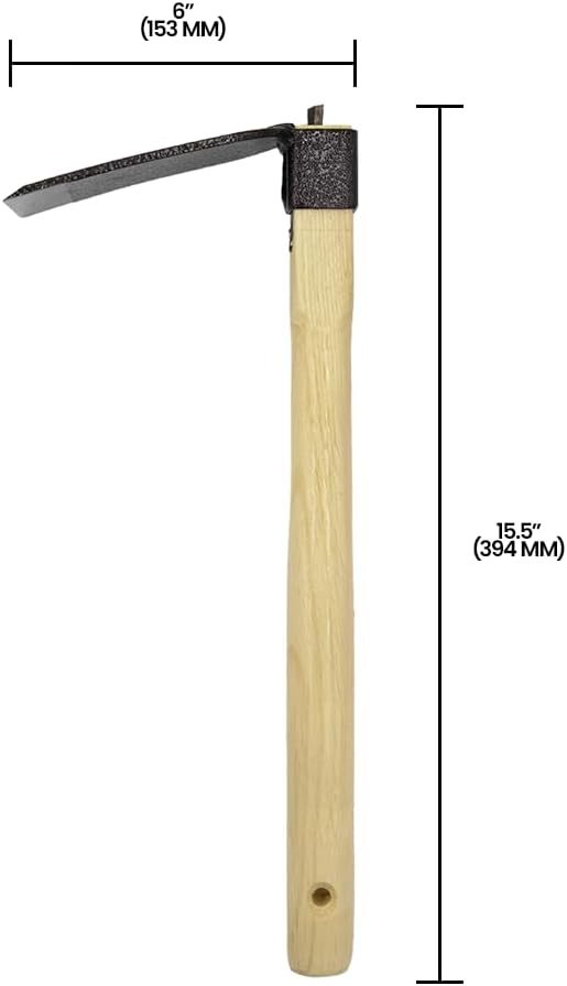 Zenport J603 Forged Hoe, 3.25-Inch by 5-Inch Carbon Steel Blade Head, Wood