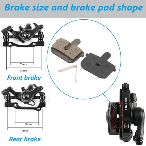 Bike Disc Brake Kit With Front and Rear Caliper、160mm Bike Rotor