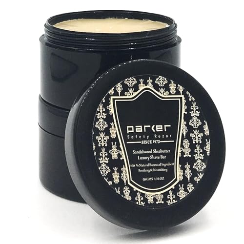 Parker Travel Pack of Sandalwood & Shea Butter Shaving Soap, 1.76 oz 2-Pack | Two 1.76 Oz Shaving Soap Bars With Sandalwood And Shea Butter