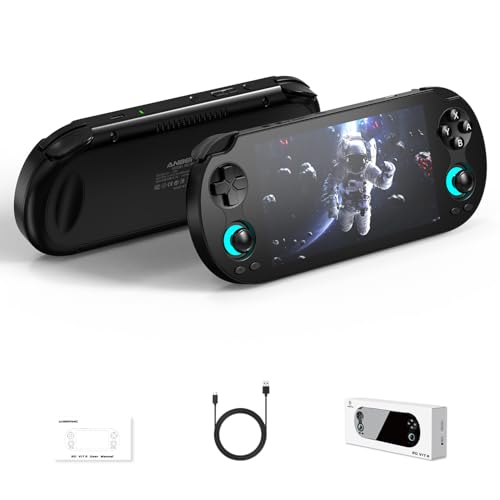 RG Vita Retro Handheld Game Console, Android 12 Portable Gaming Console with 5.46" IPS Touch Screen, No Game, Multi-Emulator, Wireless Screen Mirroring, Ideal for Home & Outdoor Entertainment (Black)